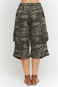 Jade By Jane - Camo Cargo Midi Pants - Plus