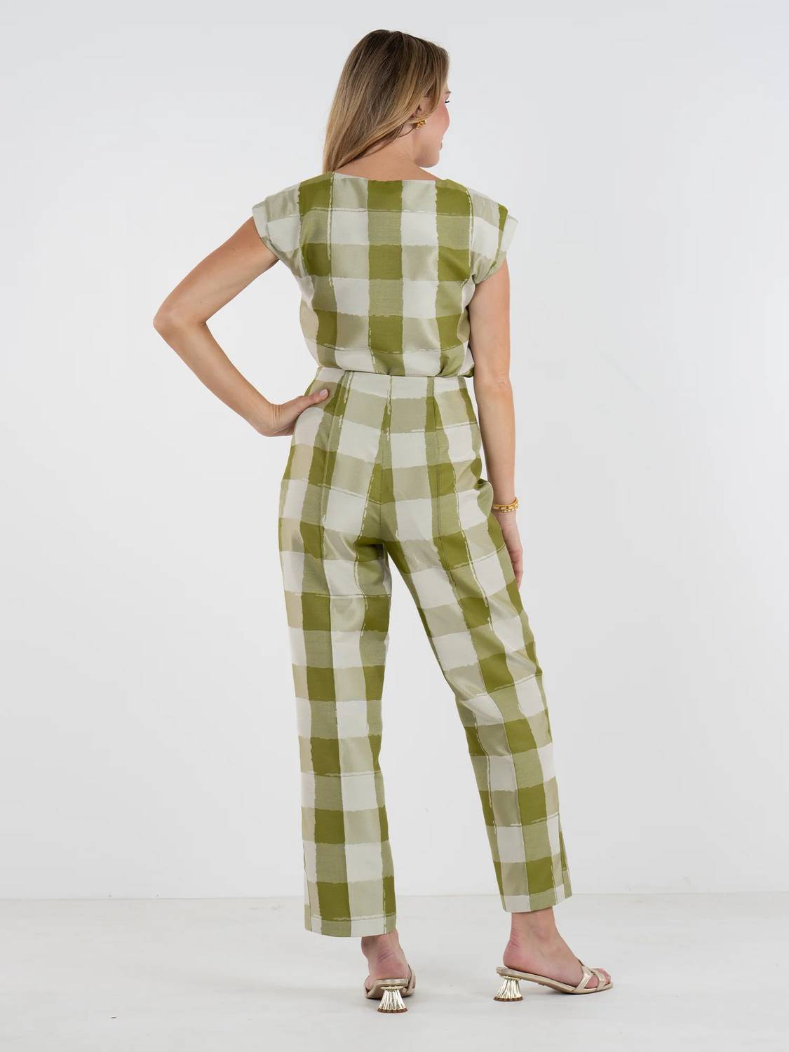 Emily Mccarthy - Cotton Jacquard Slim Pant