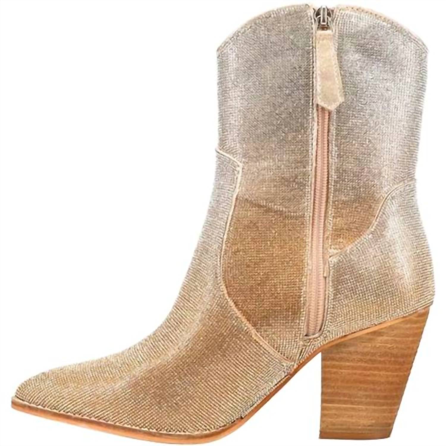 Hey Girl by Corkys Women's Selfie Rhinestone Western Boots in gold silver ombre 1 - women's shoe - alternate view