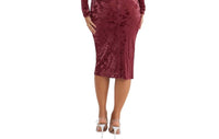 Mistress Rocks - Devoré Velvet Midi Dress