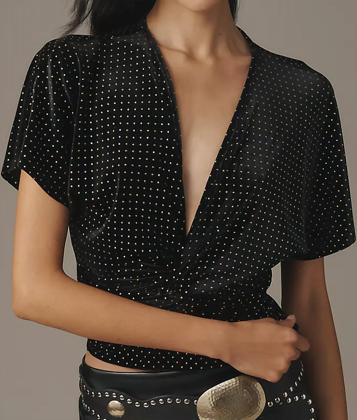 Bishop + Young - Velvet Twist Front Top