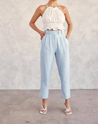 Idem Ditto - Ruched Halter Neck Summer Top