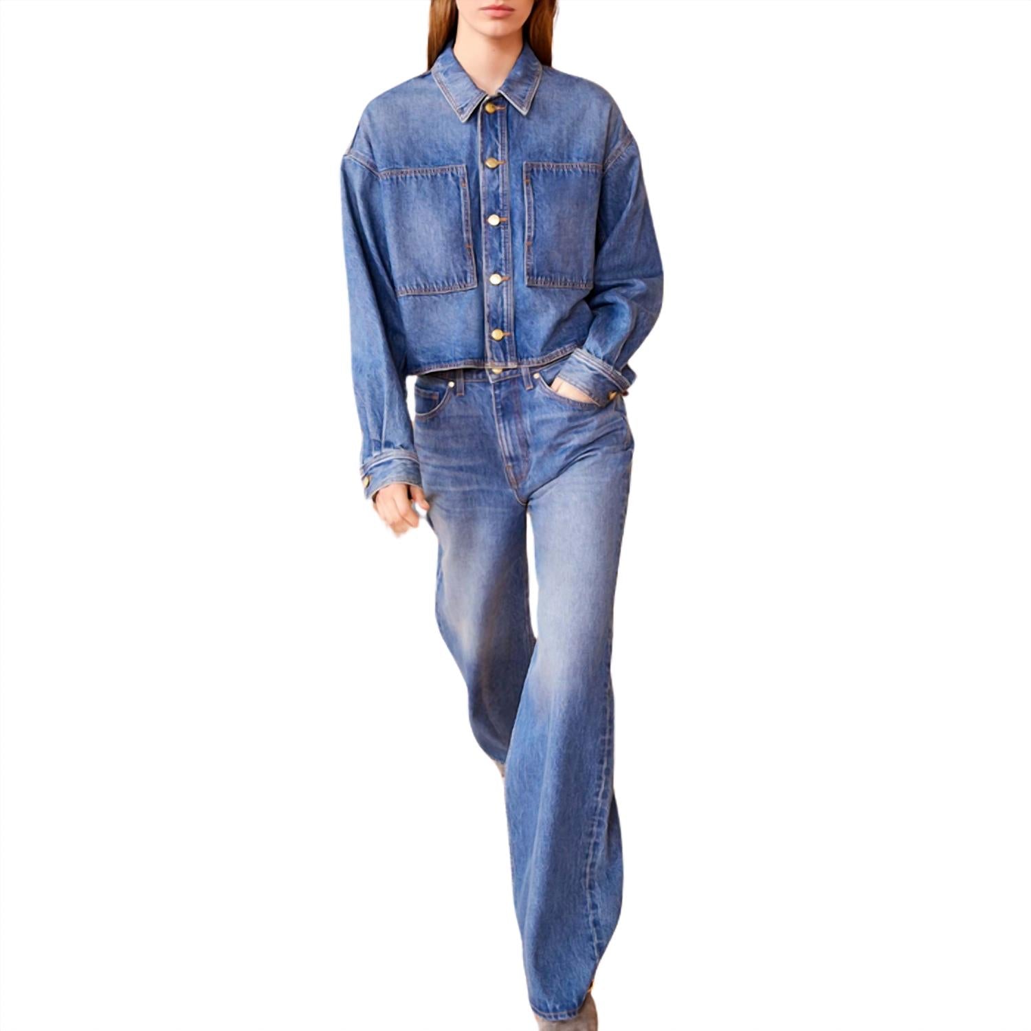 Ulla Johnson Women's The Willow Jean in danube medium indigo wash - women's jeans - alternate view