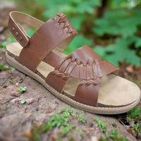 Halsa Footwear Women's Bella Flat Sandals in brown - women's sandal - alternate view