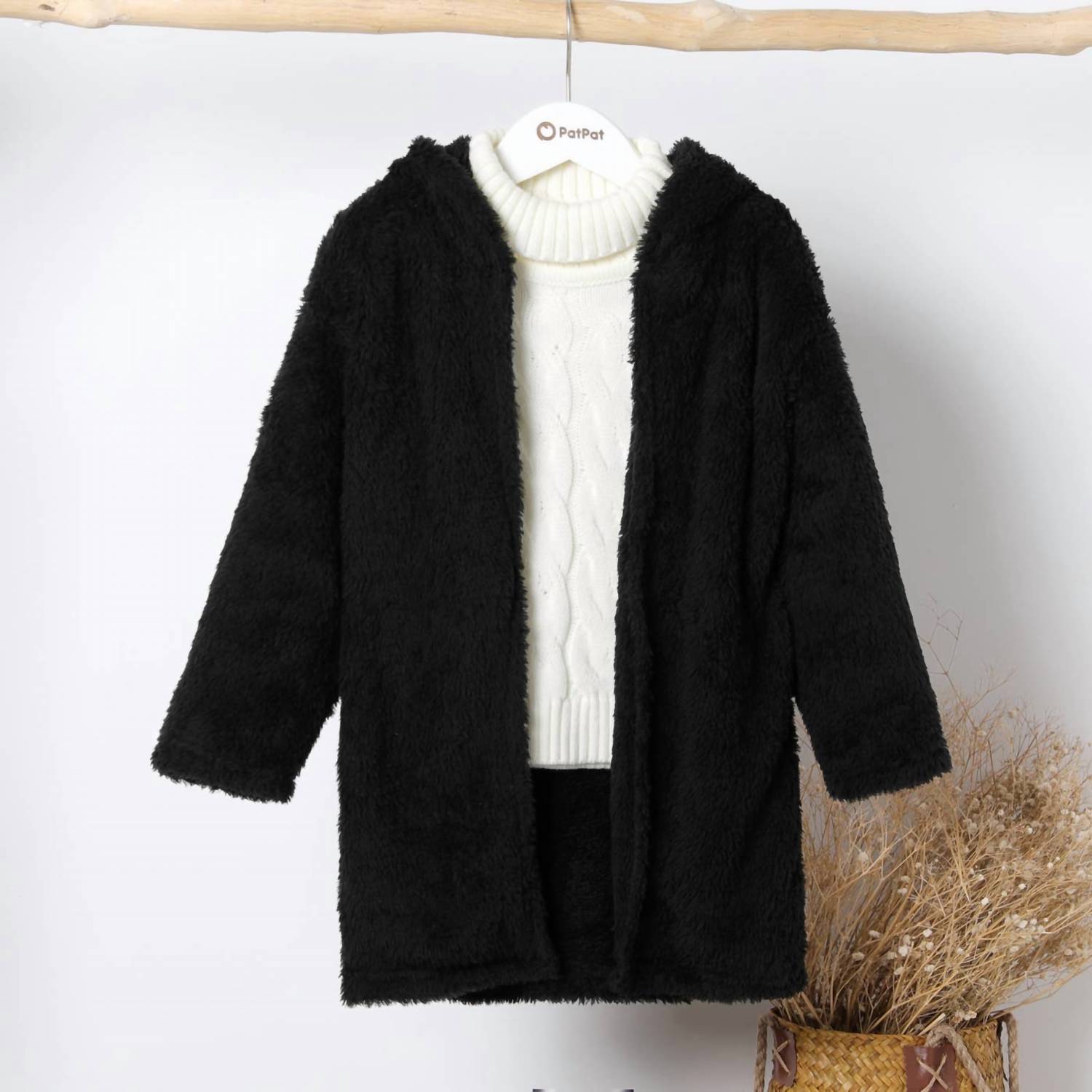 Patpat - Kids Hooded Fuzzy Coat