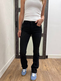 VERVET BY FLYING MONKEY Mid Rise Bootcut Jean in black - women's jeans