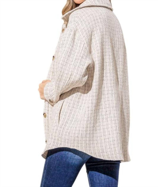 And The Why - Be Alright Tweed Shacket