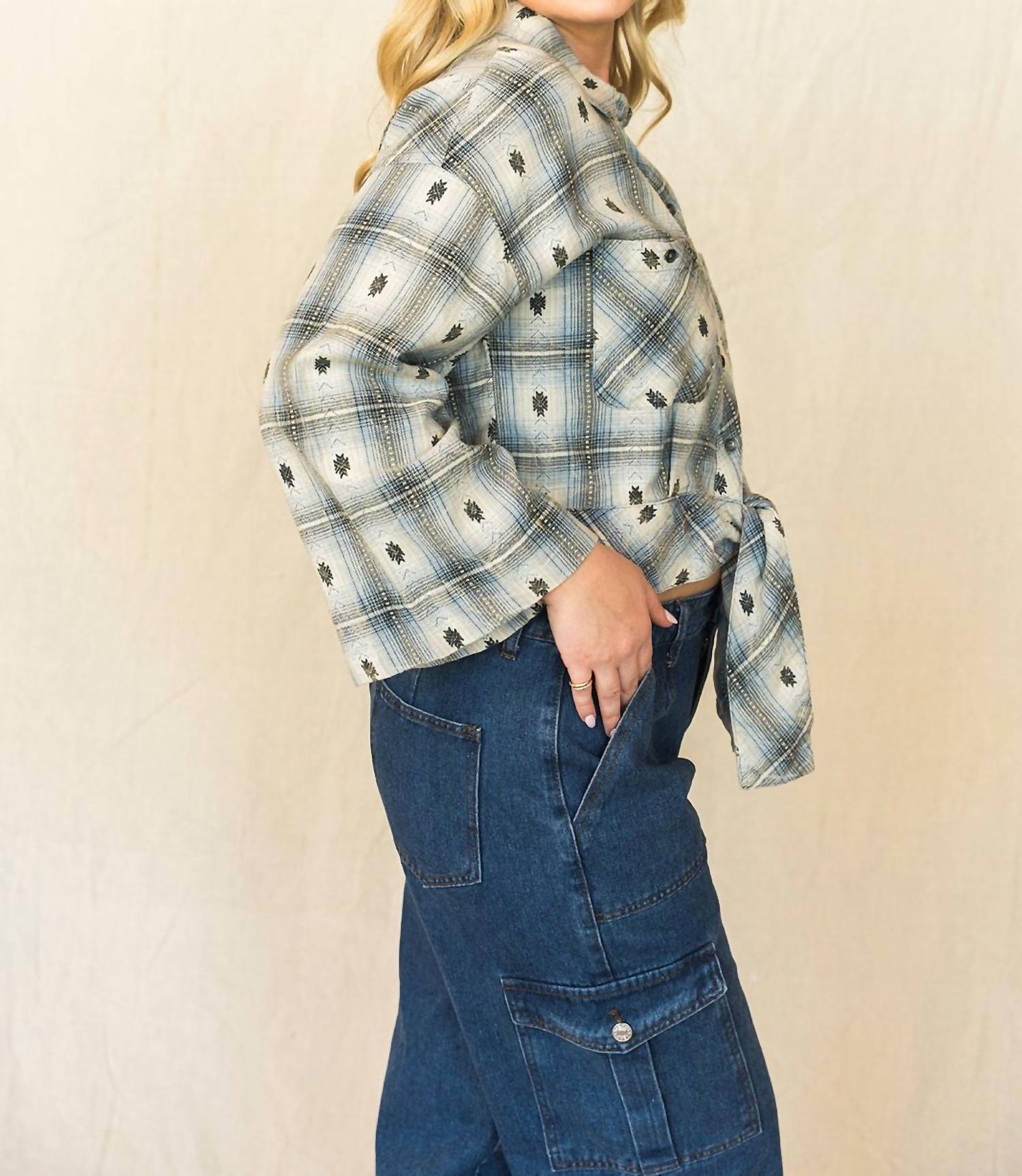 Ivy Jane - Plaid Tie Top