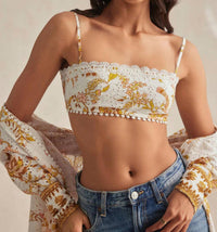 Hemant & Nandita - Tora Bandeau Square Neck Top