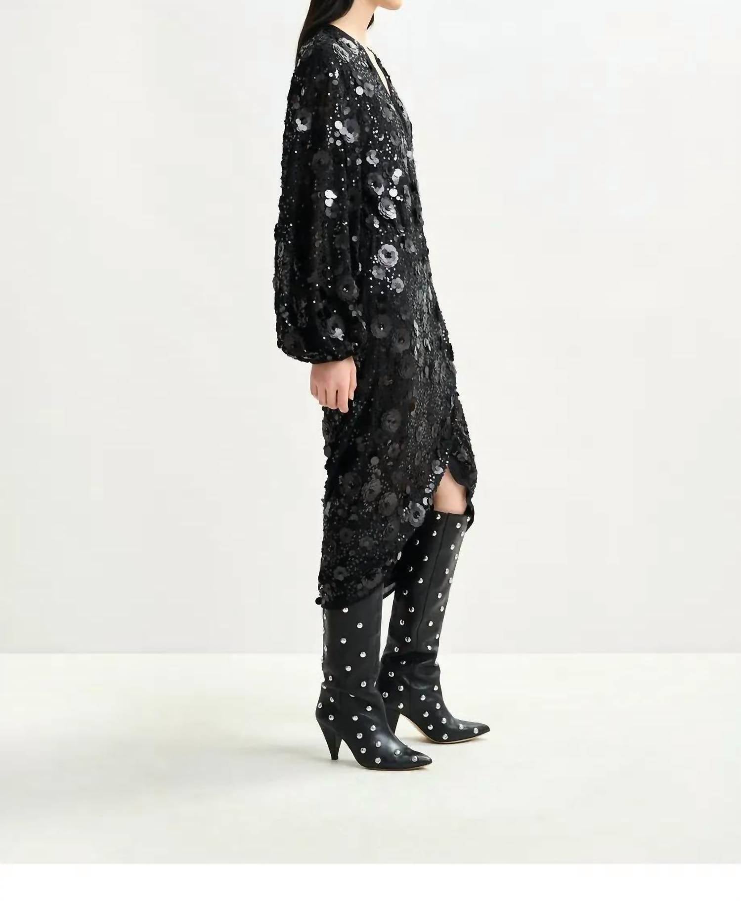 ESSENTIEL ANTWERP Ishine Midi Dress in black - women's dress - view 4