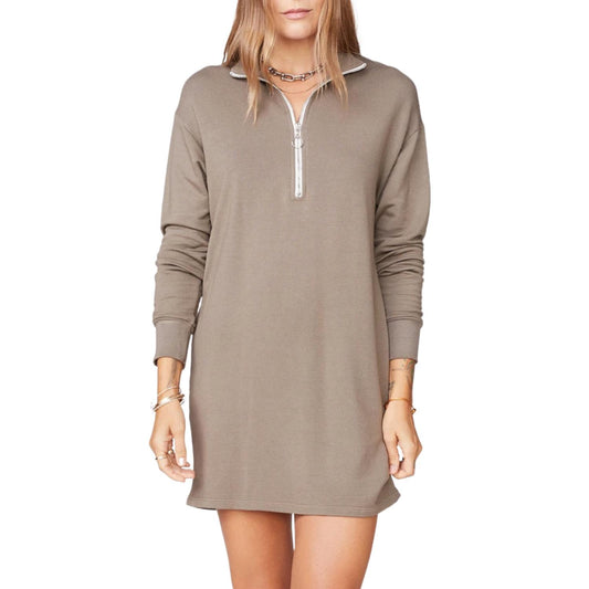 Monrow - HALF ZIP SWEATSHIRT DRESS