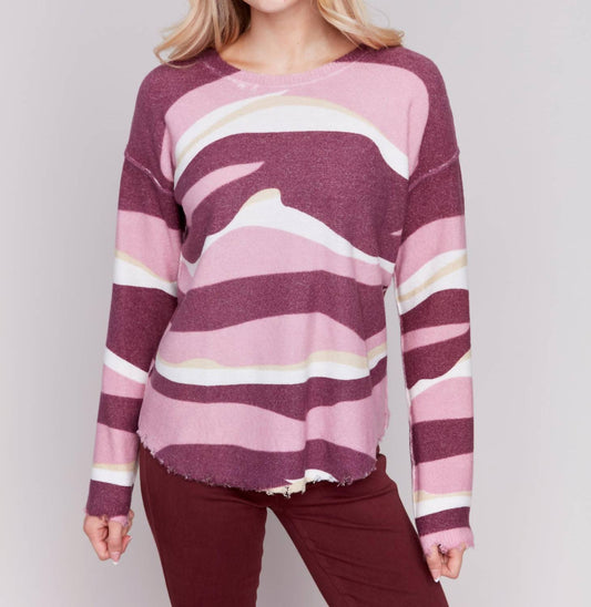 Charlie B - Reversible Plushy Crew Neck Sweater