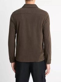 Vince - Sueded Cotton Jersey Button-front Shirt