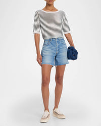 Moussy - Harbeson High Rise Denim Shorts