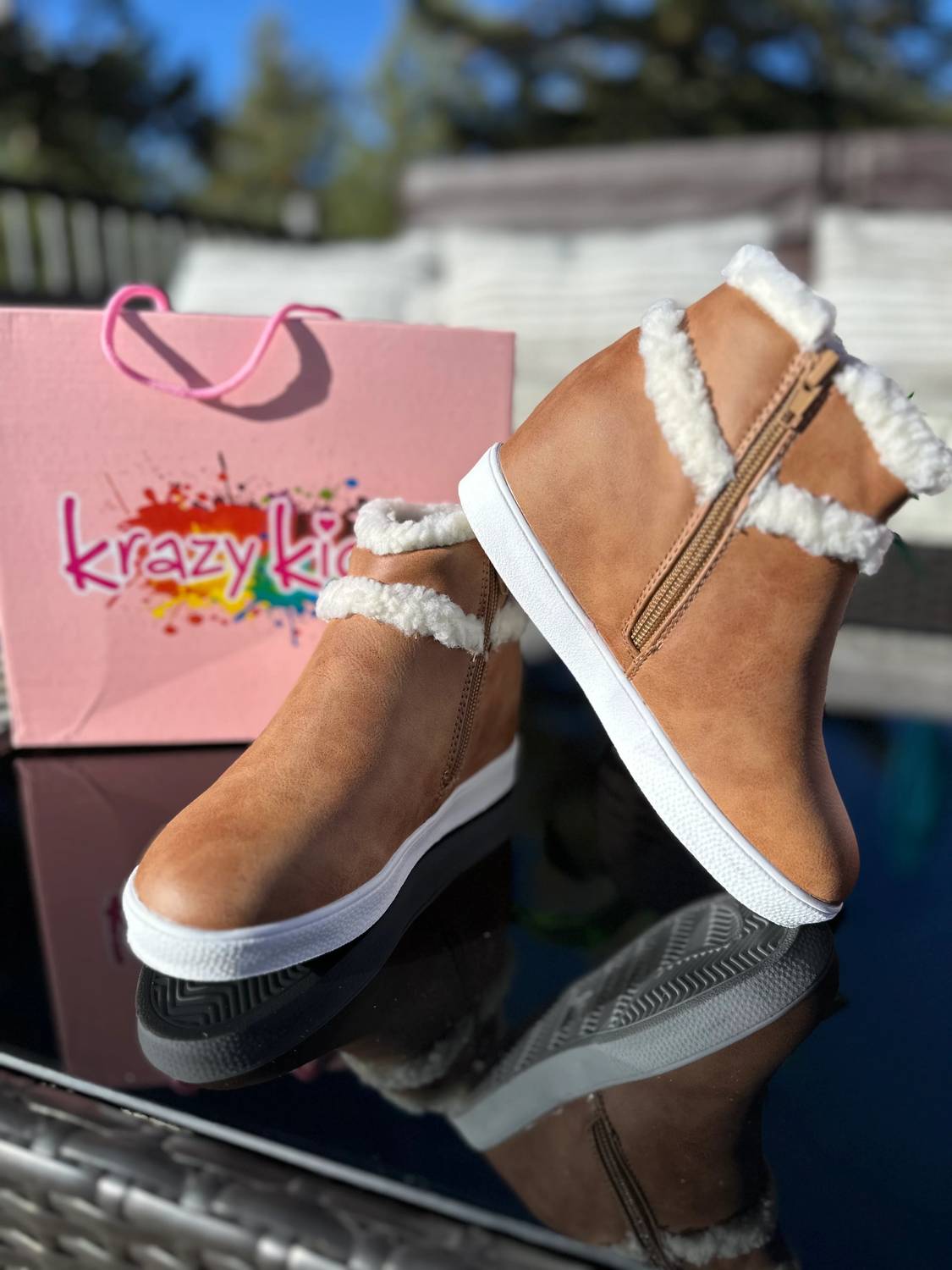 Mars Sky Shoes - Kids Crazy Kicks Furry Winter Booties
