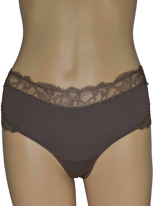 La Perla - Women's Brown Lace Trim Bikini