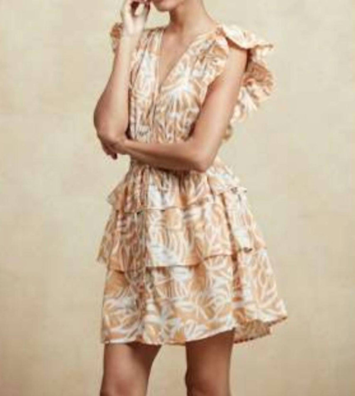 Ro'S Garden - Hunan V-neck Short Dress