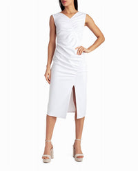 Nicole Miller - Ella Crepe Ruched Midi Dress
