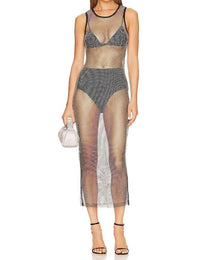 Misha - Adana Diamante Mesh Dress