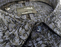 Eight X - Men's Hounds Tooth Button Down Shirt With Flocking