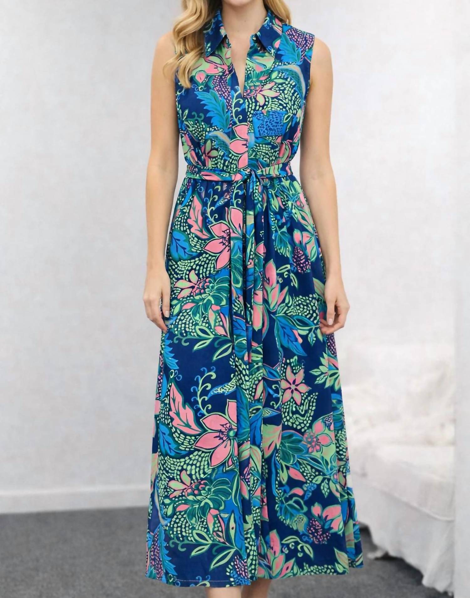 Jade - Pocket Slit Midi Shirtdress