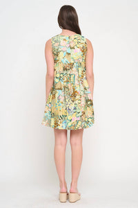 Meet Me In Santorini - Whispering Meadow Pleat Dress