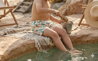 Emerson And Friends - Explore Florida Boys Swim Trunks