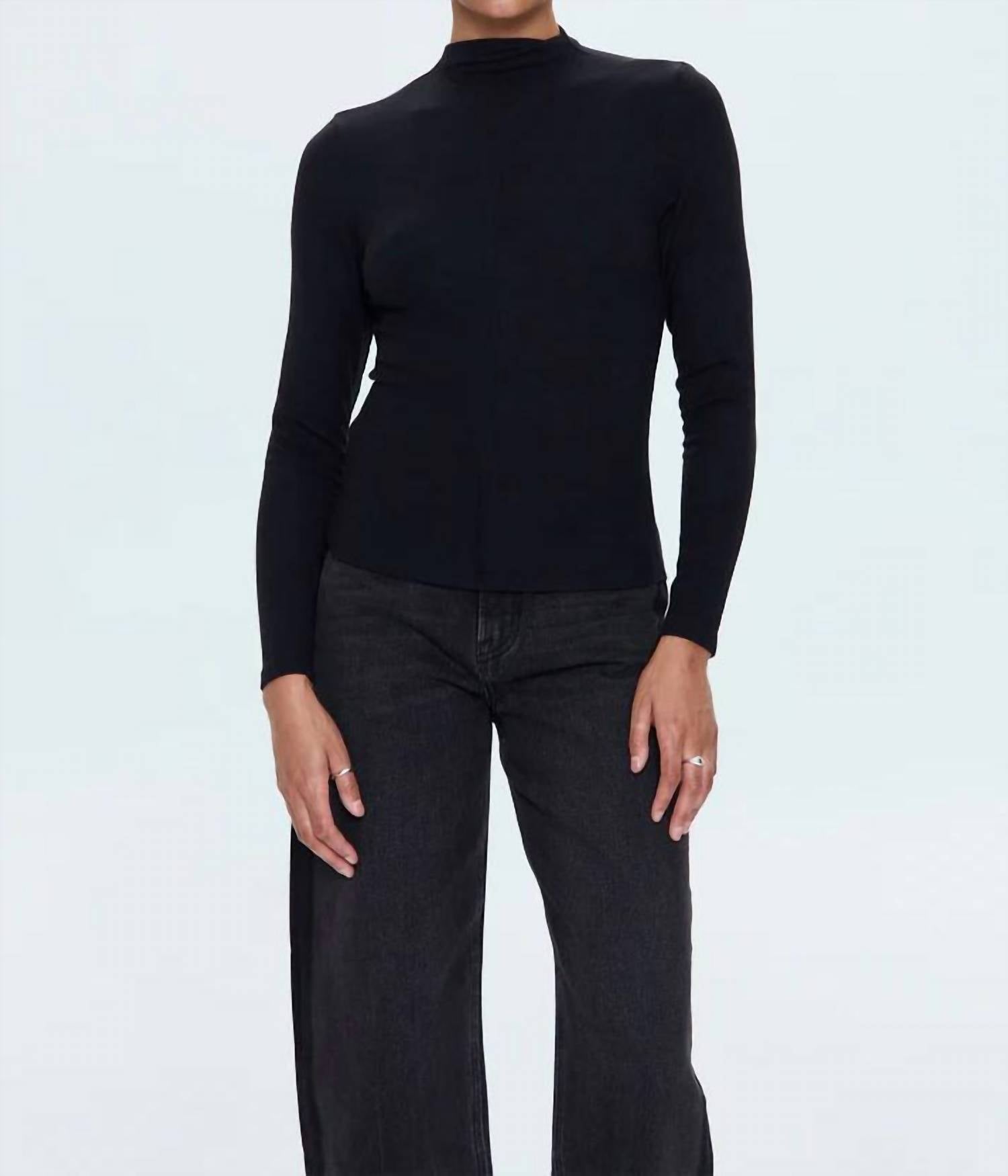 PISTOLA Dara Long Sleeve Funnel Neck Top in nior - women's long sleeve top