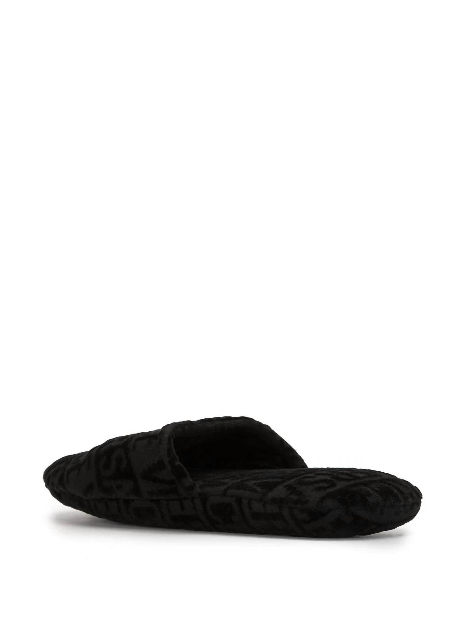 Versace - Unisex Embroidered Medusa Terricloth Slippers