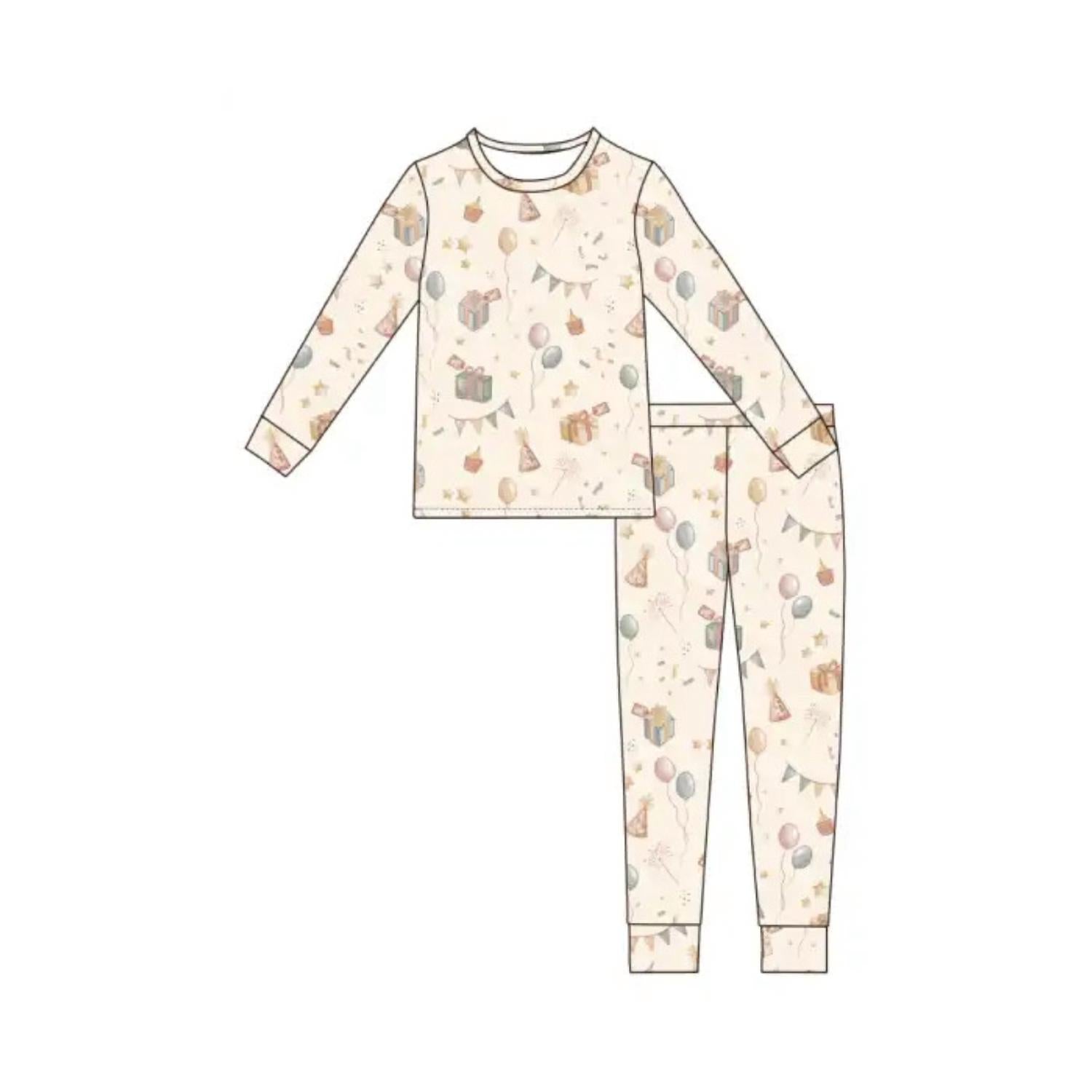 Emi Lei - Kids Birthday Bamboo Two Piece Toddler Pajama Set