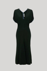 Victoria Beckham - Blouson Detail Midi Dress