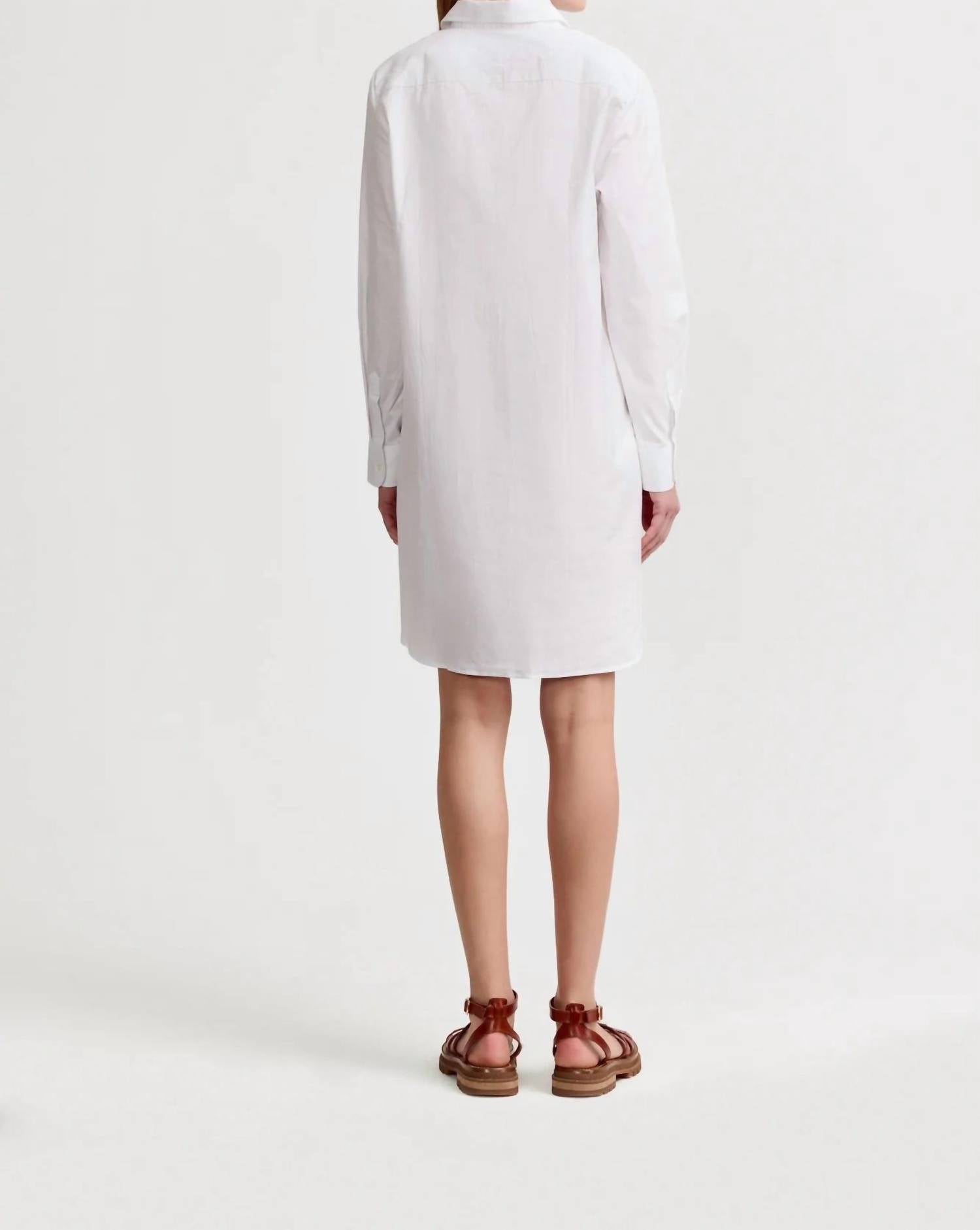 THE SHIRT Women's The Wfh Dress in white - women's dress - detail view