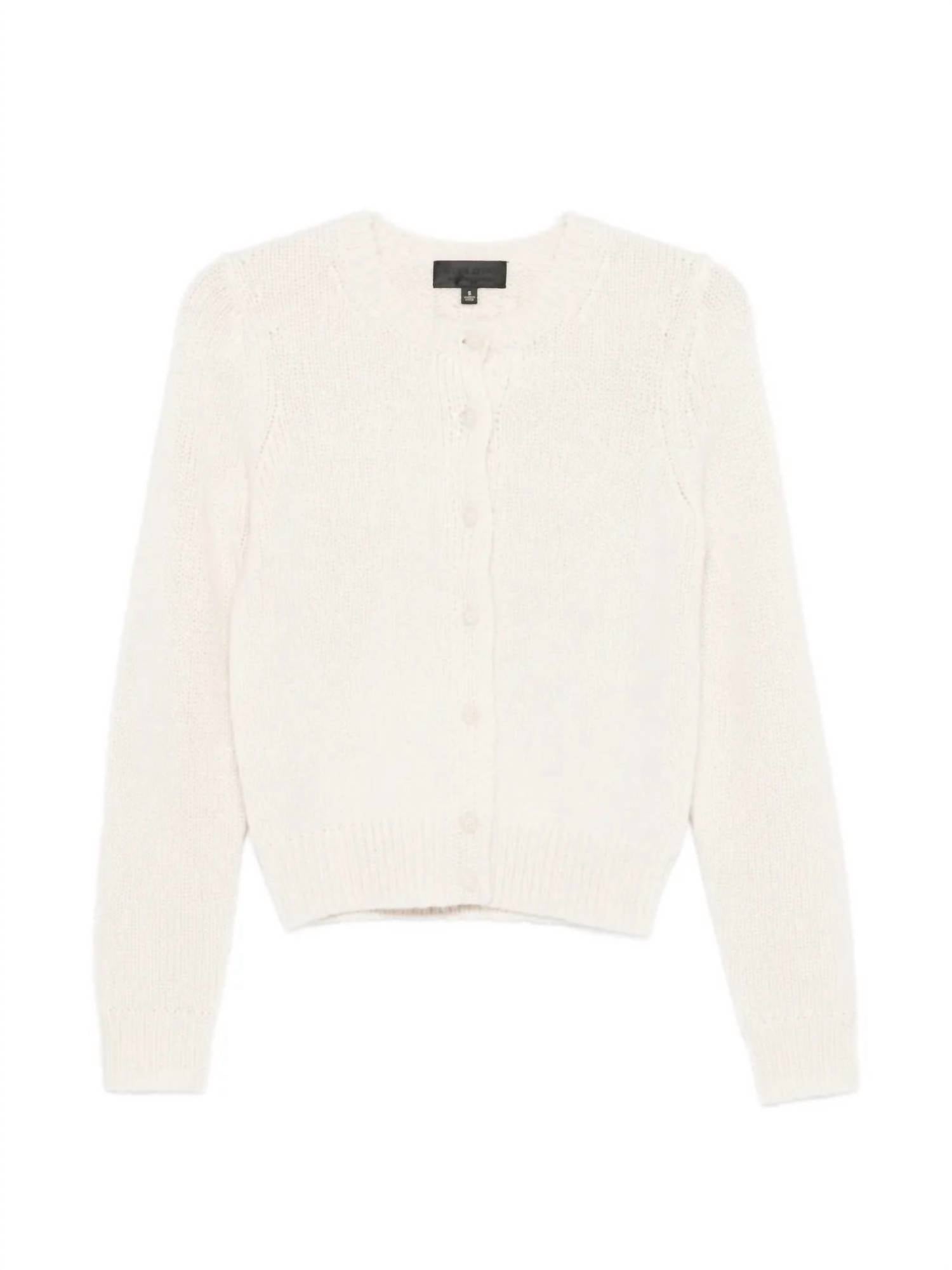 NILI LOTAN Saskia Cardigan in ivory - women's cardigan - view 5