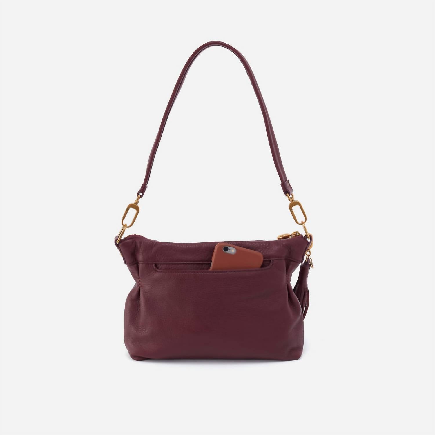 HOBO Women's Kori Crossbody Bag in mulberry glaze - women's bag - detail view