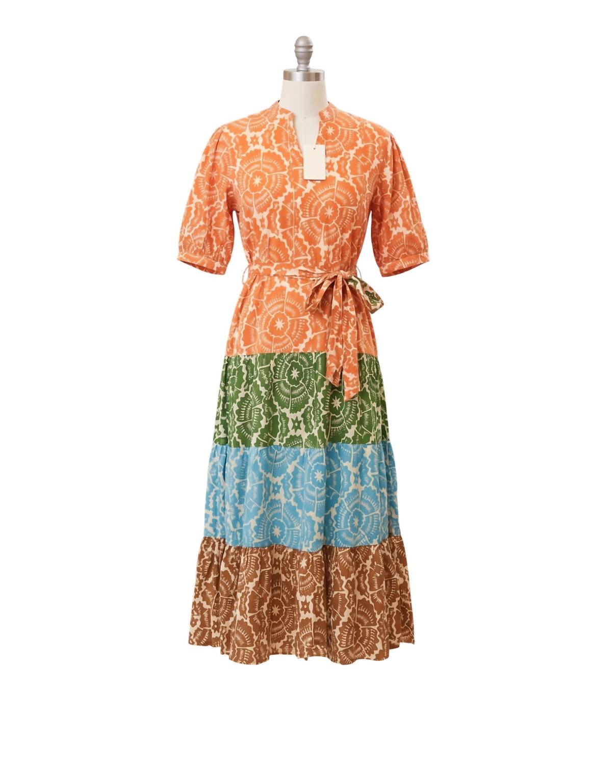 Uncle Frank - V-neck Belted Midi Dress