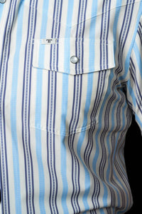 Ferrell Jake Short Sleeve Snap Top in blue - men's t-shirt - view 4