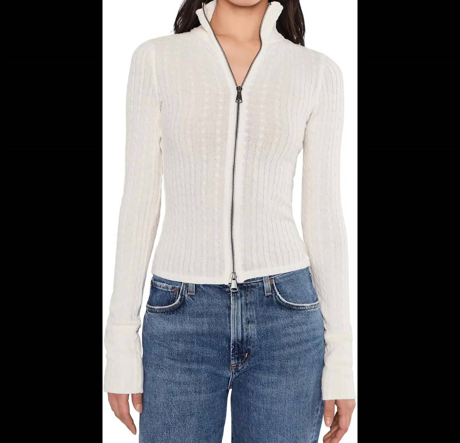 Free People - Brunch Girl Zip Up Top