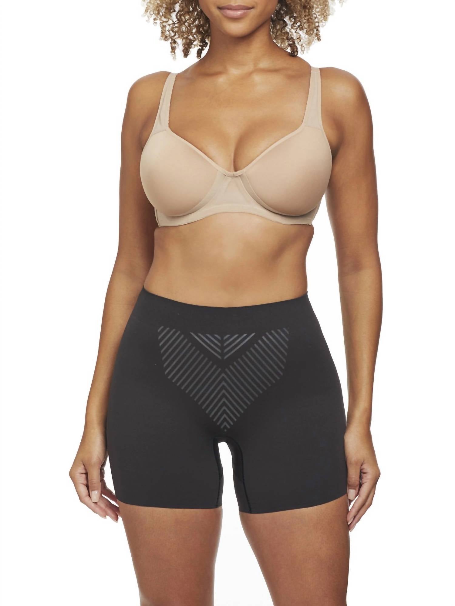 TC Fine Intimates Iconic Core Mid-thigh Booty Lift Shaping Short in black - women's shorts