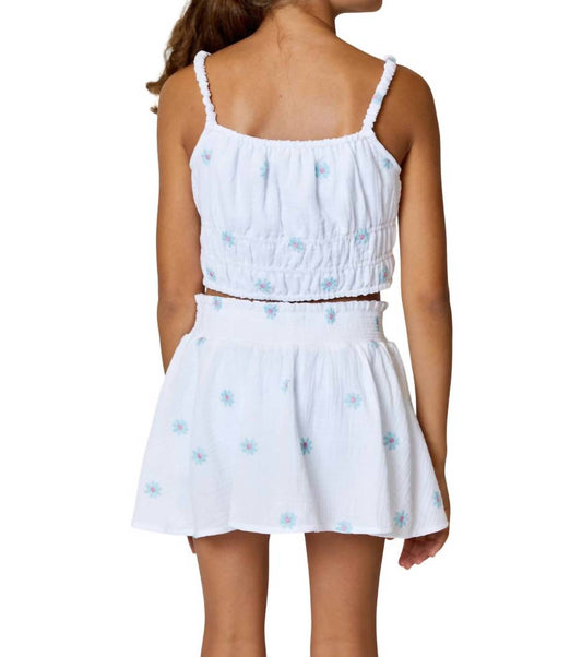 Design History - Girls Embroidered Gauze Skort