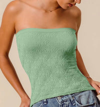 So Me - Jacquard Floral Seamless Tube Top