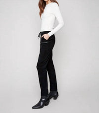 Charlie B - Zipper Detail Pull-on Cord Pants