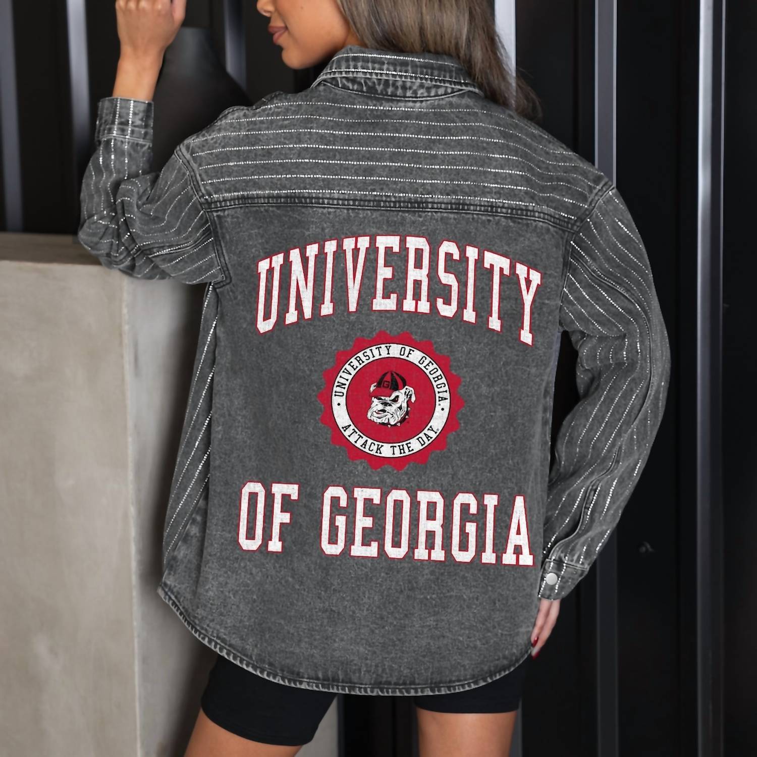 Gameday Couture - Ou Micro Rhinestone Overshirt