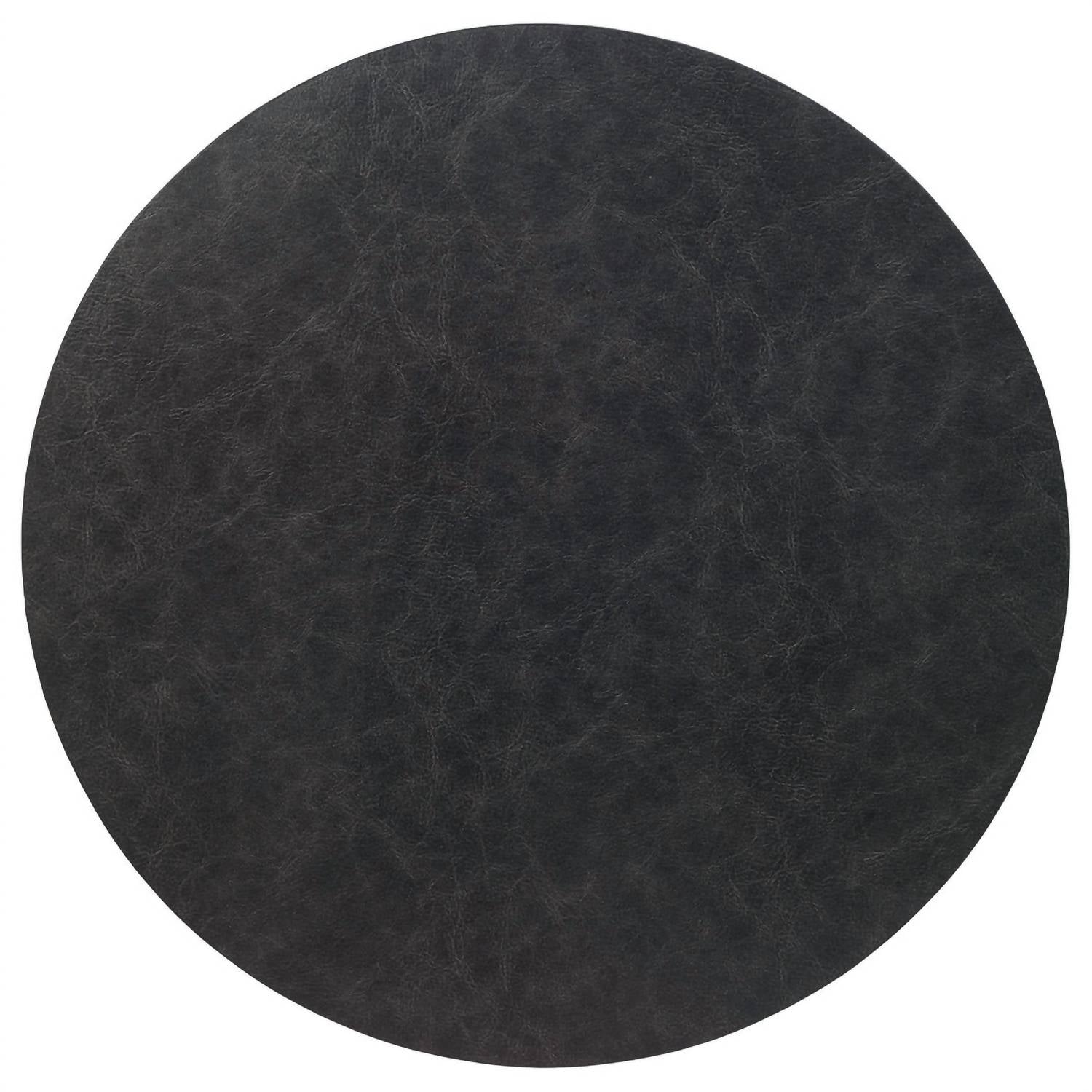Bodrum Linens - Tanner Round Vegan Leather Placemats - Set Of 4