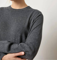 Lilla P - Shirred Sleeve Crewneck Sweater
