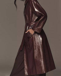 Frnch - Halimi Faux Leather Trench Coat
