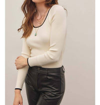 In February - Ribbed Romance Scoop Neck Sweater