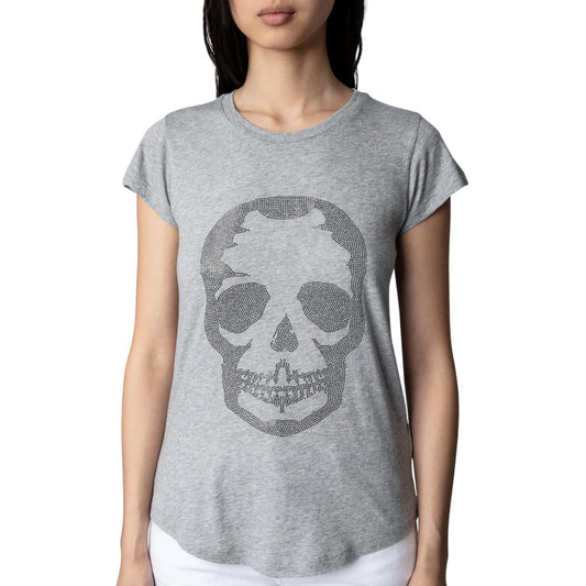 Zadig & Voltaire - SKINNY SKULL STRASS T-SHIRT