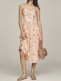 Hutch - Iris Watercolor Tulips Midi Dress