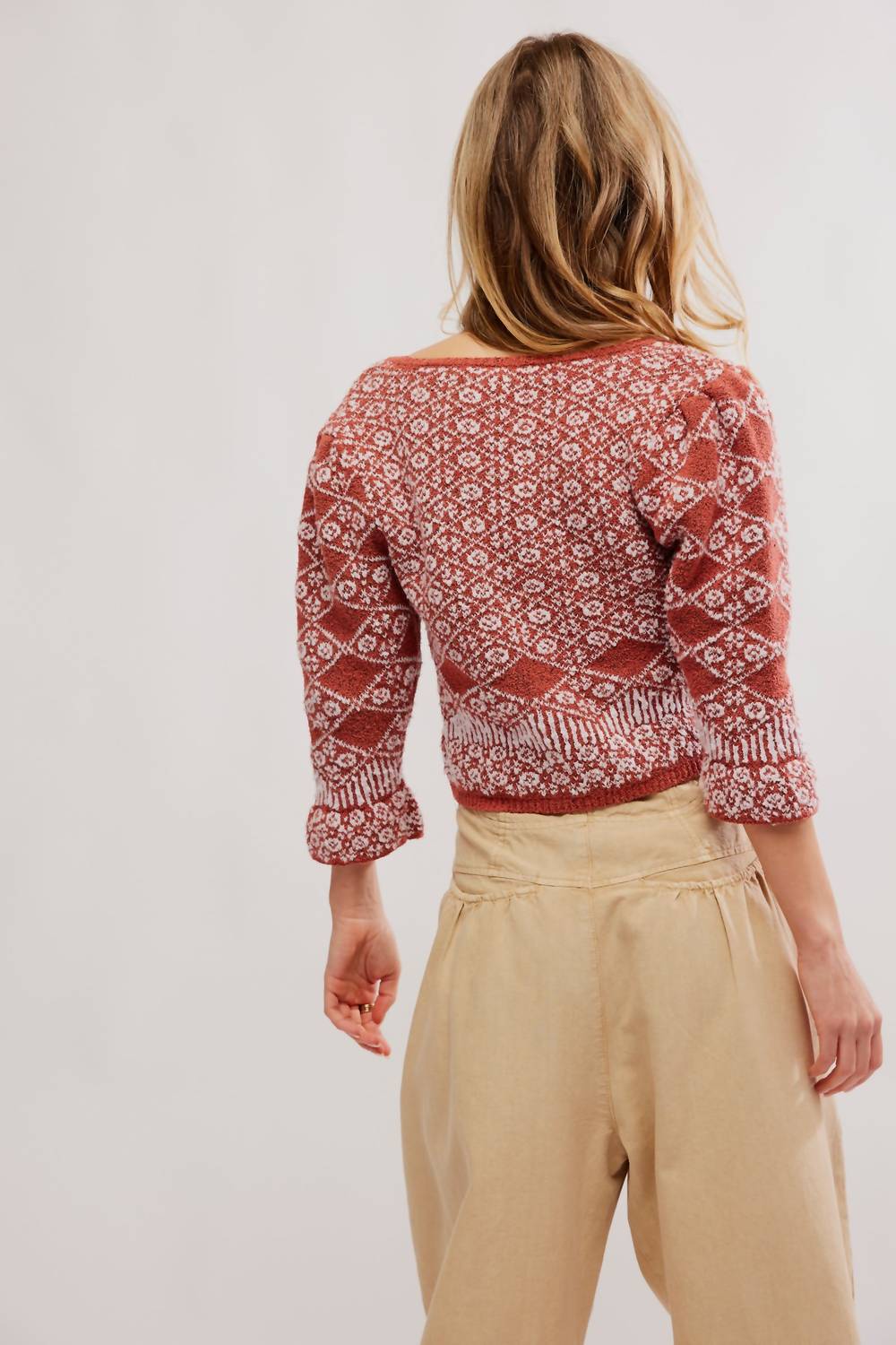 Free People - Geometric Floral Cardi