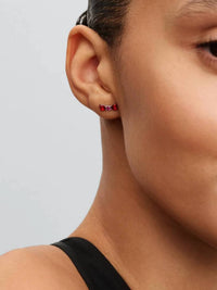 Pandora Disney Snow White Bow Stud Earrings in red - women's jewelry - view 4